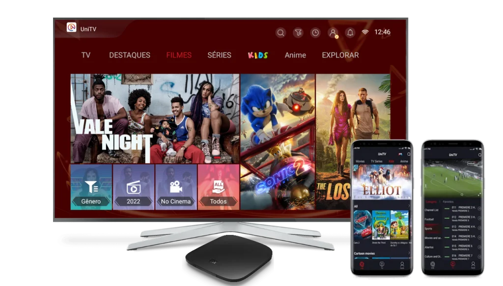 UniTV disponível em TV, smartphone e TV Box